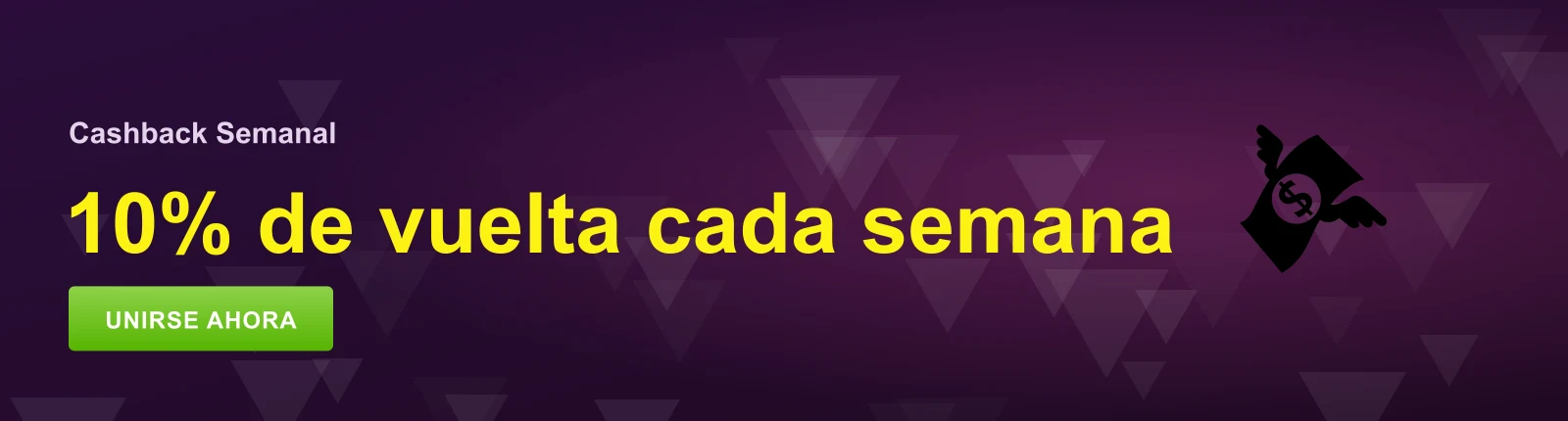 Cashback semanal del 10%
